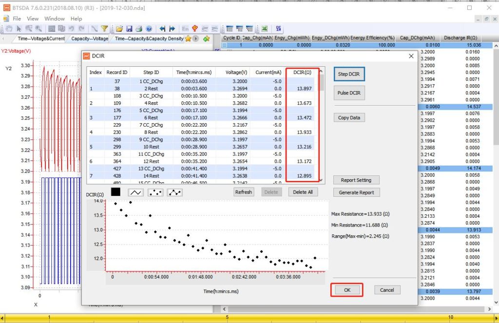 DCIR test on Neware BTS4000 and IGBT