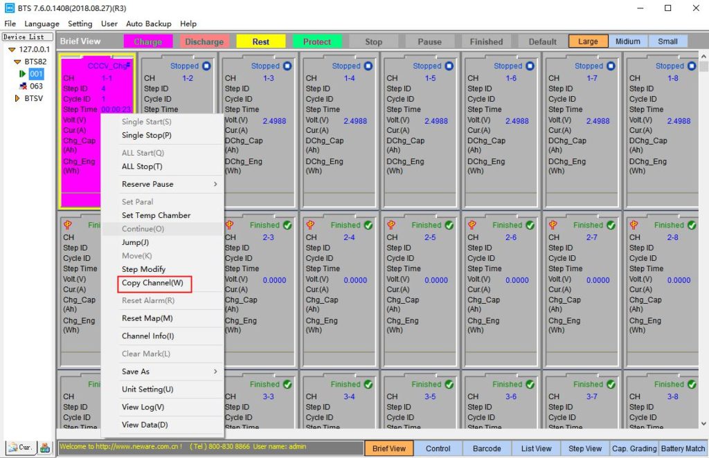 Channels Copy in BTS7.6.x of BTS4000