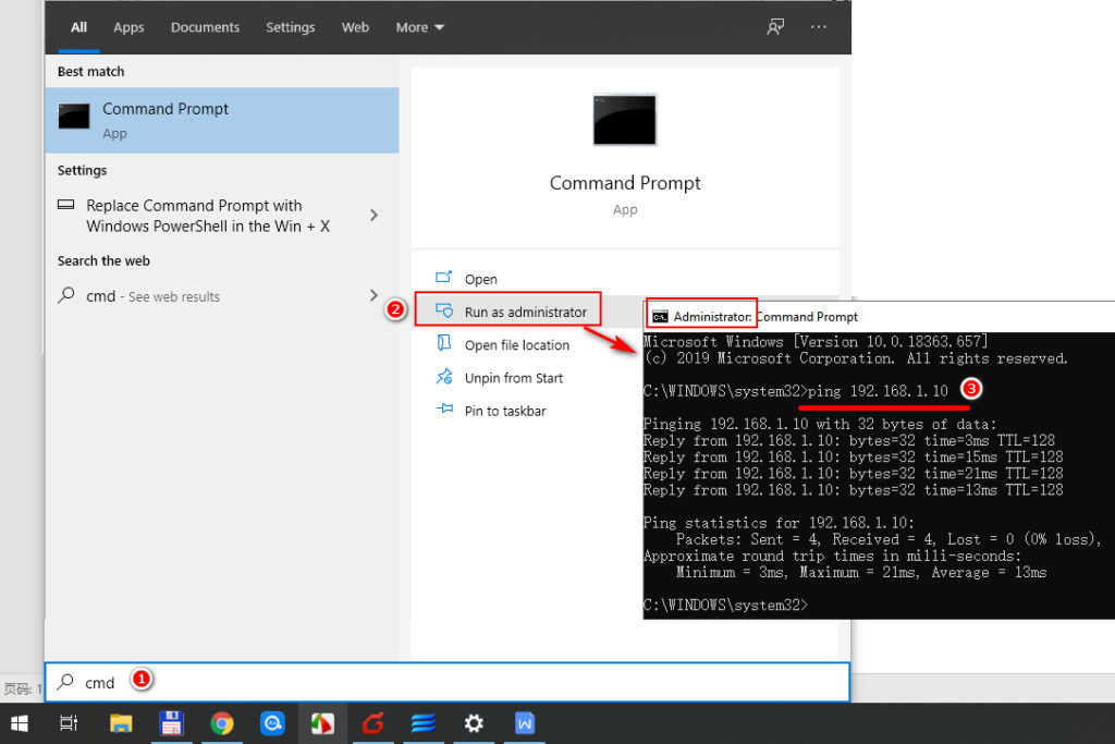 Use Windows ping comman to make sure connection between mid machine and PC.