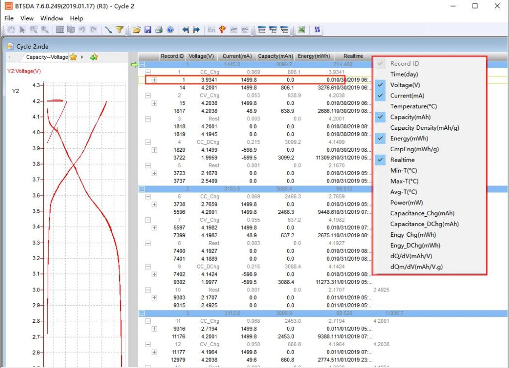   fields slection in record layer data.  