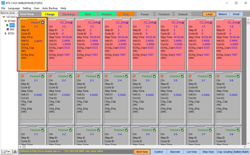 Tests appointed/schedule pause in BTS4000