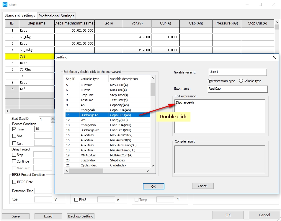 use dynamic SOC in Neware BTS4000