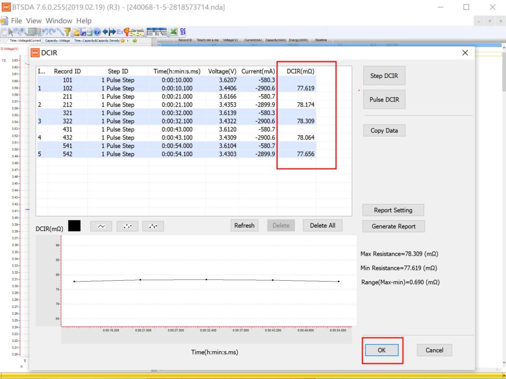 DCIR test on Neware BTS4000 and IGBT