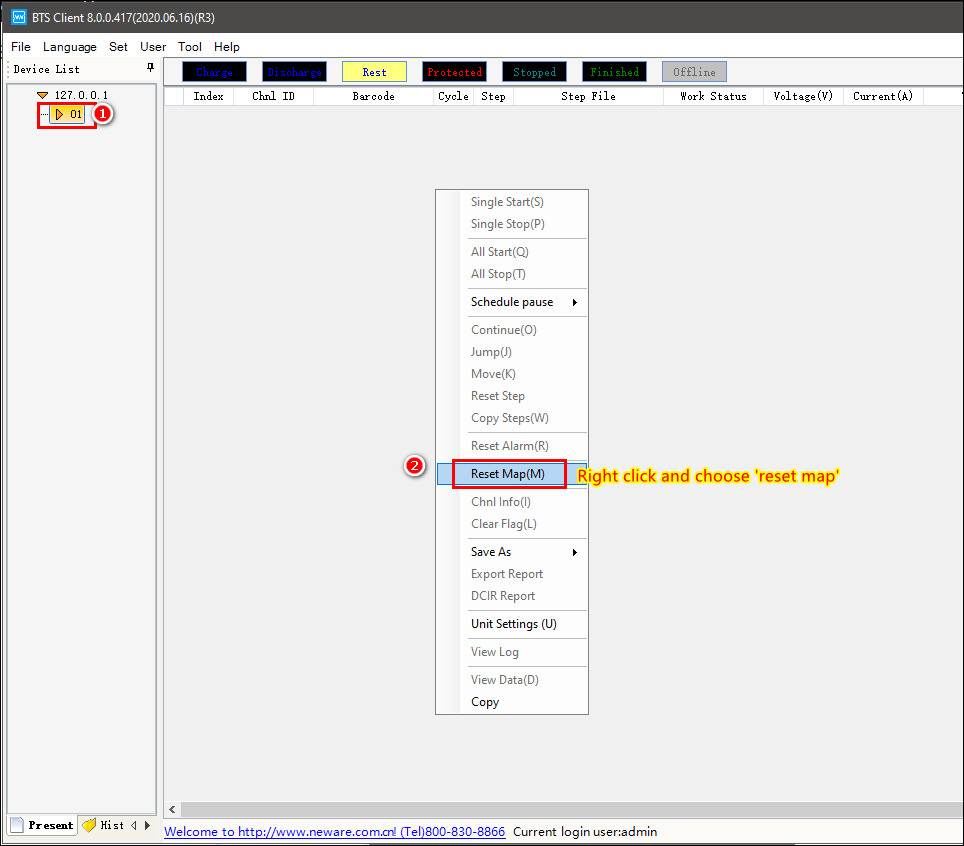 channels mapping in BTS8.0