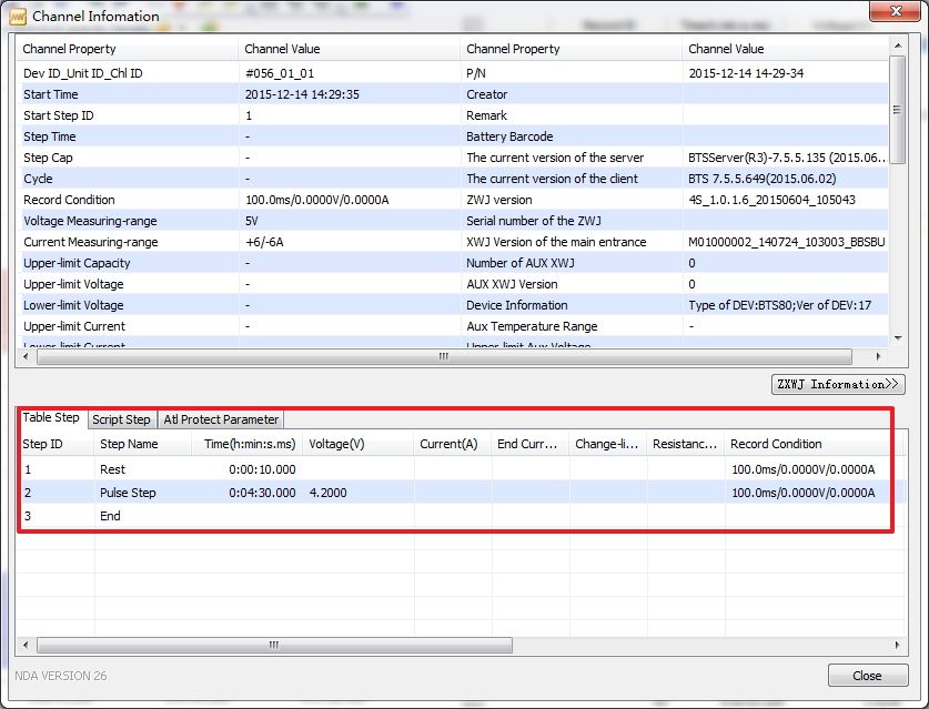 use bts4000 to start up pulse test