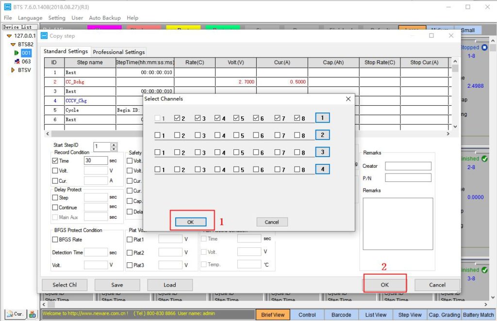 Channels Copy in BTS7.6.x of BTS4000